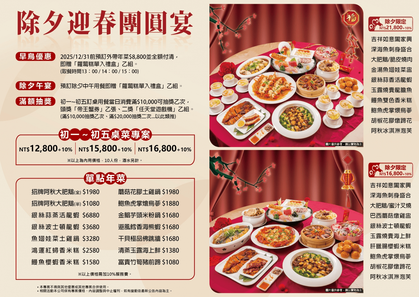 台中2026除夕圍爐餐廳|精選 1０ 間熱門預訂清單：早鳥優惠、菜單價格總整理